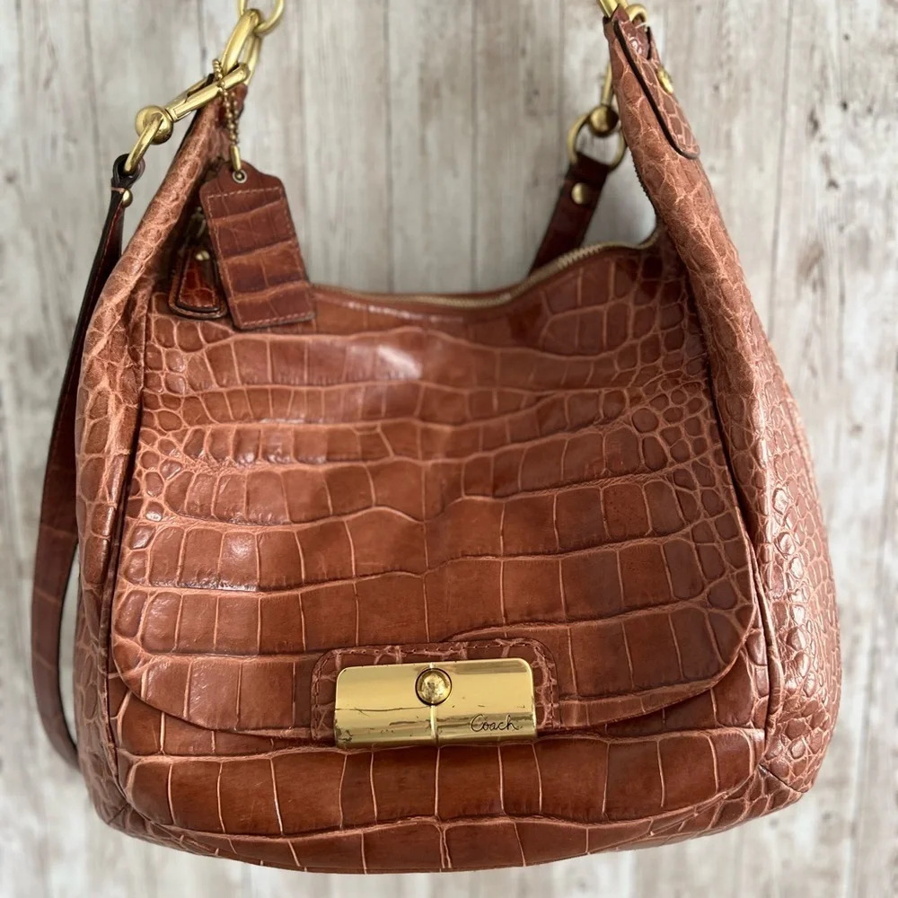 Coach Kristin Croc Leather Purse